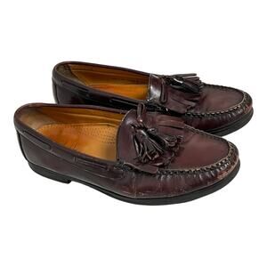 Cole Haan Loafers Men's 9D Brown Leather Tassel Moc Toe Slip-On Shoes